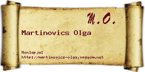 Martinovics Olga névjegykártya